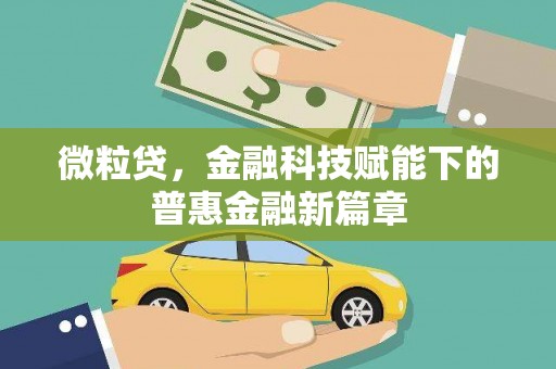 江阴微粒贷，金融科技赋能下的普惠金融新篇章
