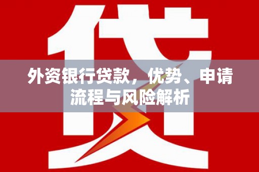 江阴外资银行贷款，优势、申请流程与风险解析