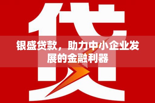 江阴银盛贷款，助力中小企业发展的金融利器