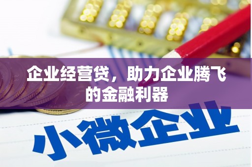 江阴企业经营贷，助力企业腾飞的金融利器