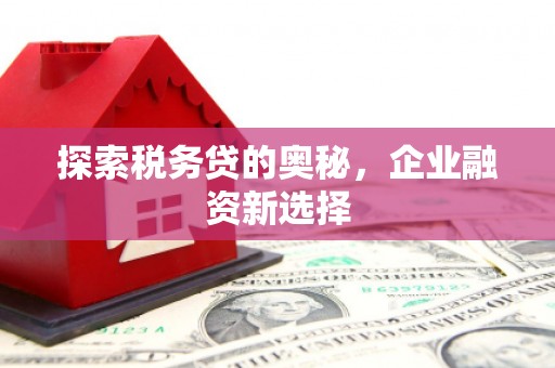 江阴探索税务贷的奥秘，企业融资新选择