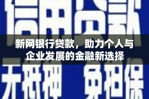江阴新网银行贷款，助力个人与企业发展的金融新选择