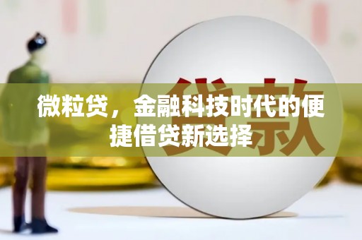 江阴微粒贷，金融科技时代的便捷借贷新选择