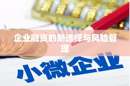 江阴企业融资的新选择与风险管理