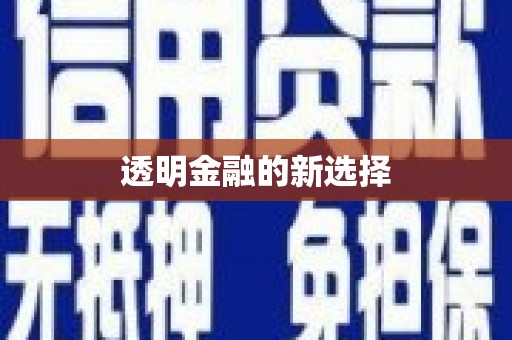 江阴透明金融的新选择